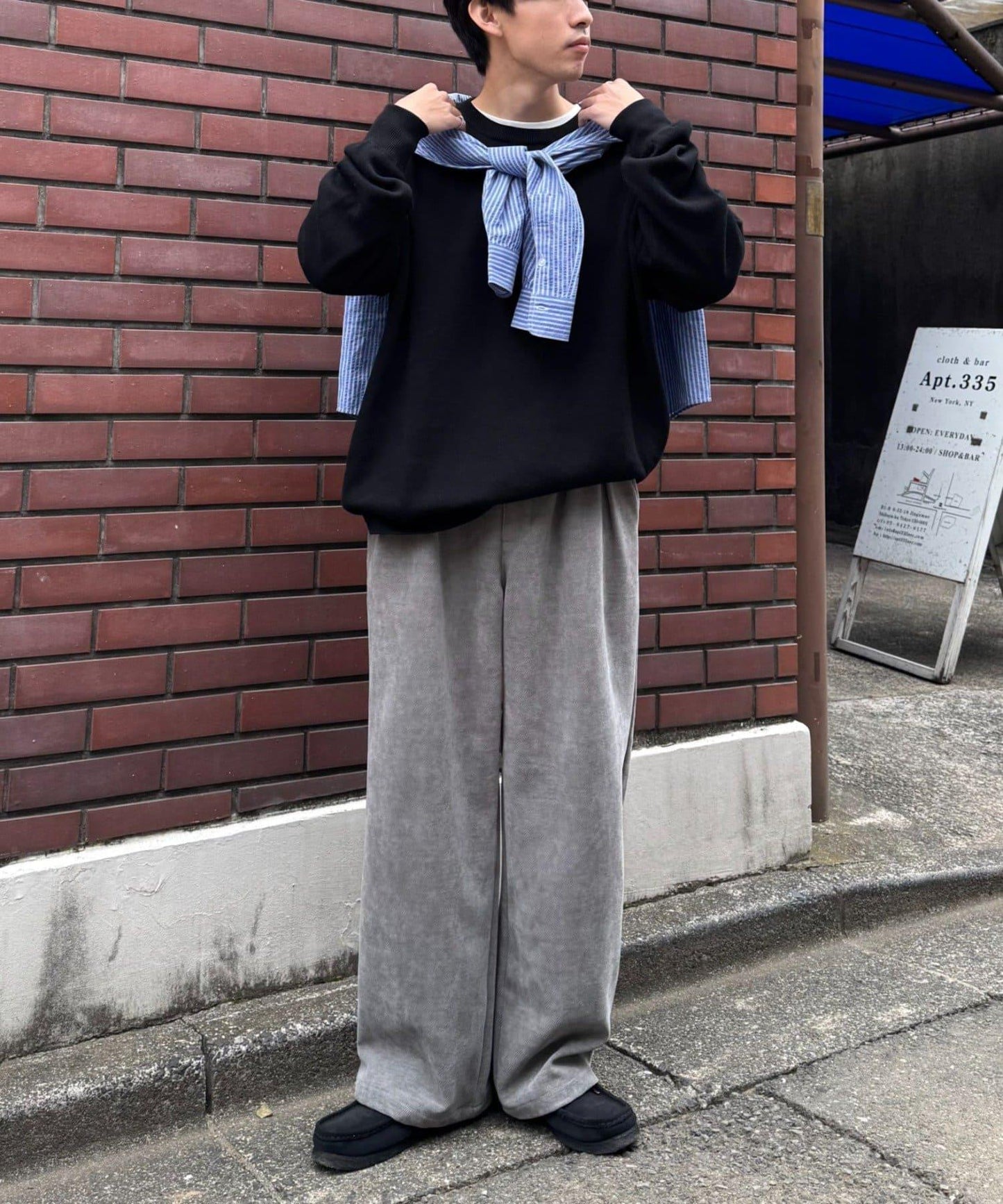 燈芯絨直筒褲