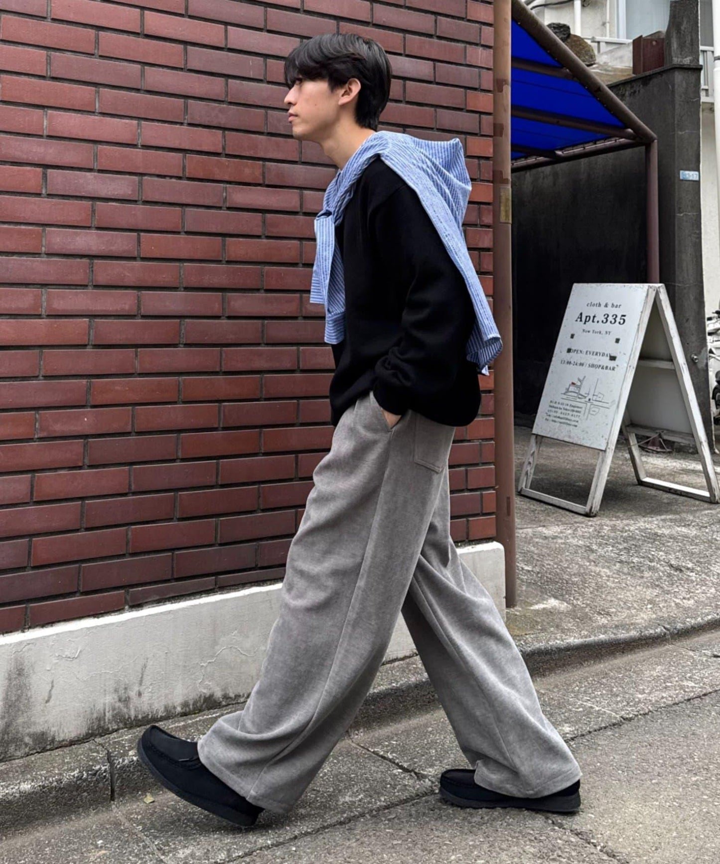 燈芯絨直筒褲