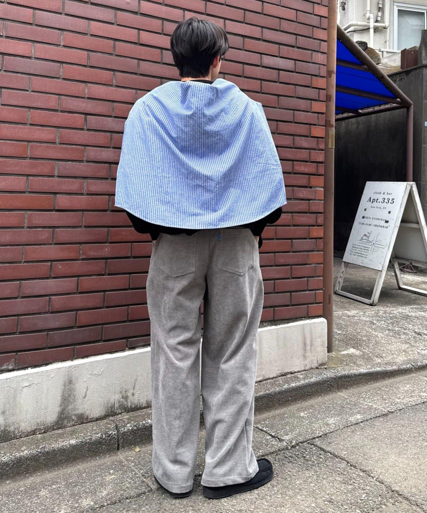 燈芯絨直筒褲
