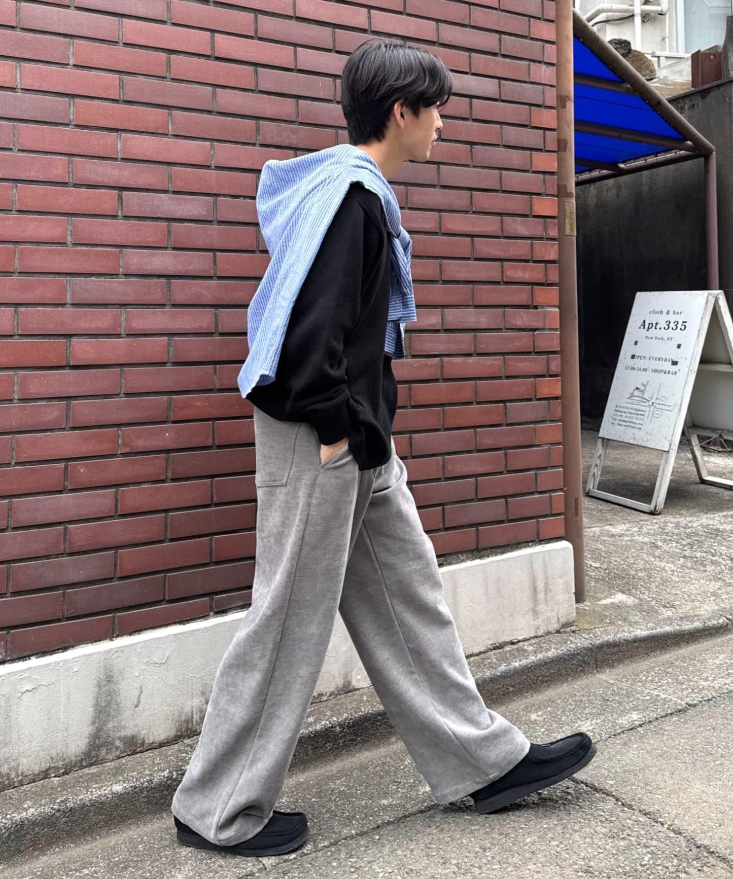 燈芯絨直筒褲