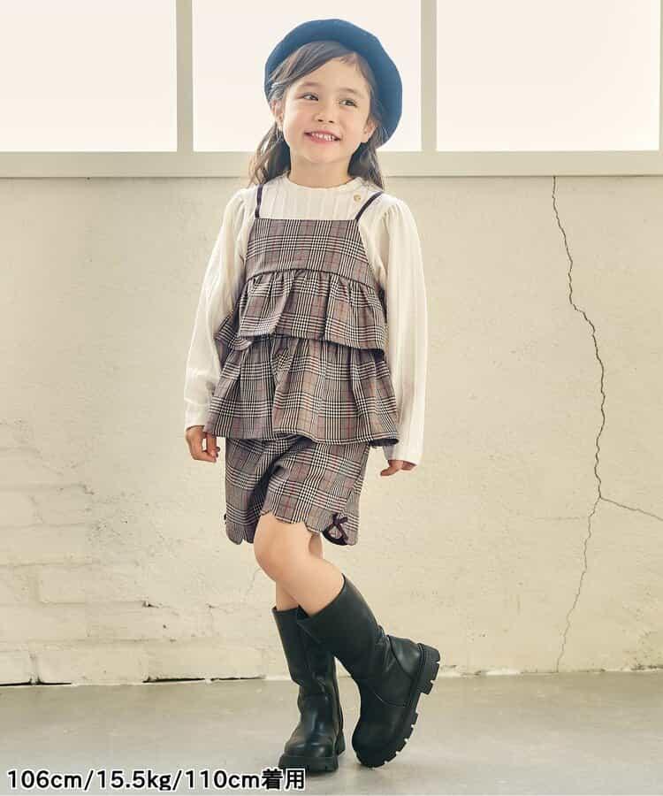 側邊蝴蝶結波浪邊短褲