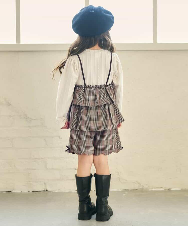 側邊蝴蝶結波浪邊短褲