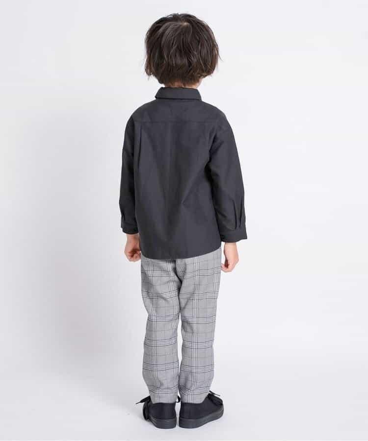 帶吊帶格子長褲 10分褲