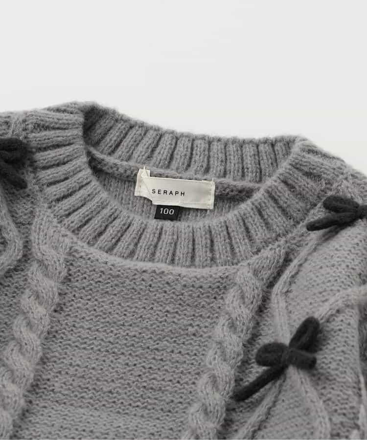 多色蝴蝶結針織上衣_可機洗