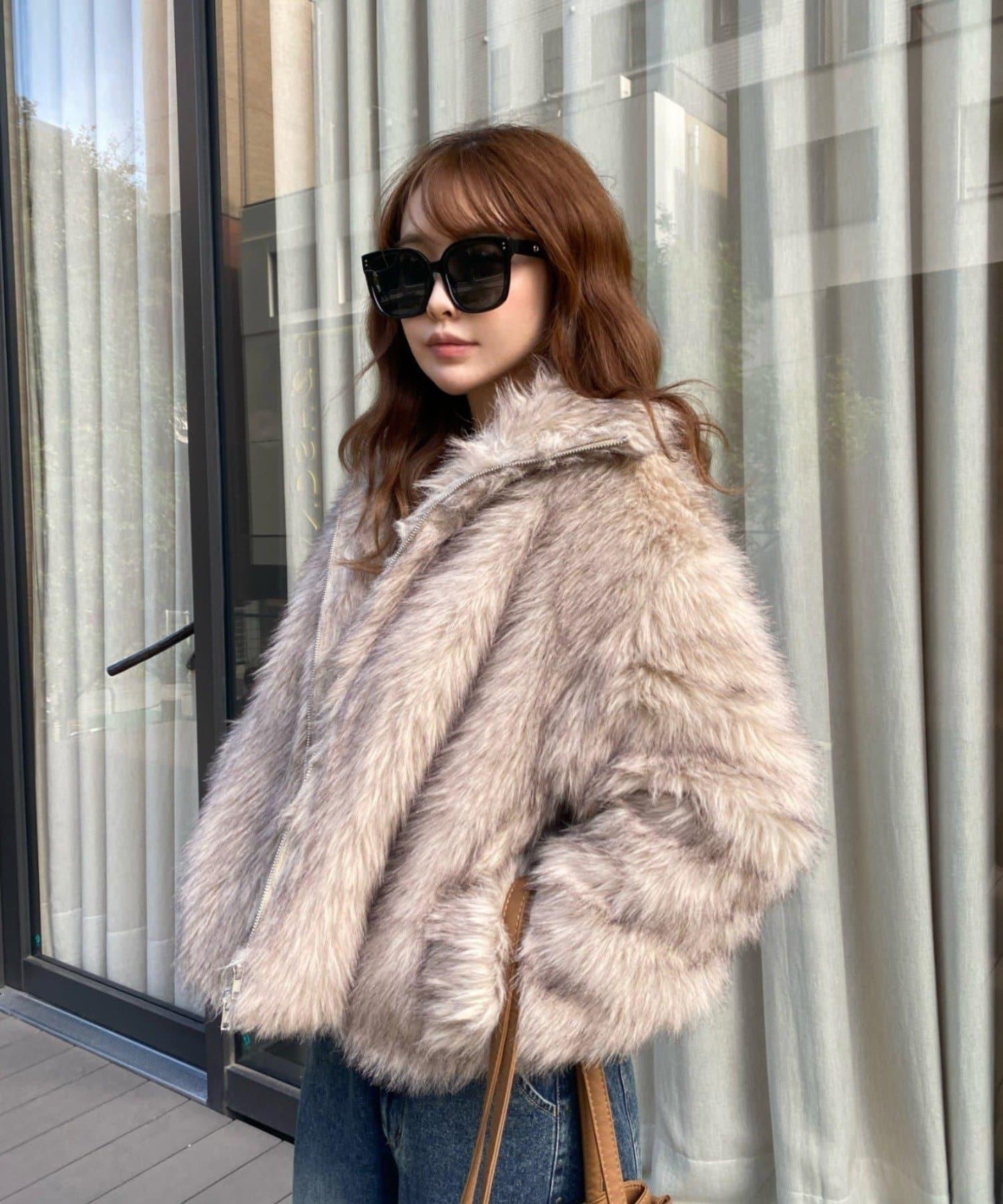 雙拉鍊毛絨外套 / 輕量外套