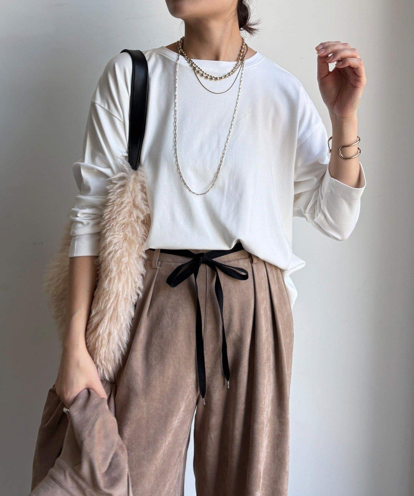 保暖寬鬆長袖T恤