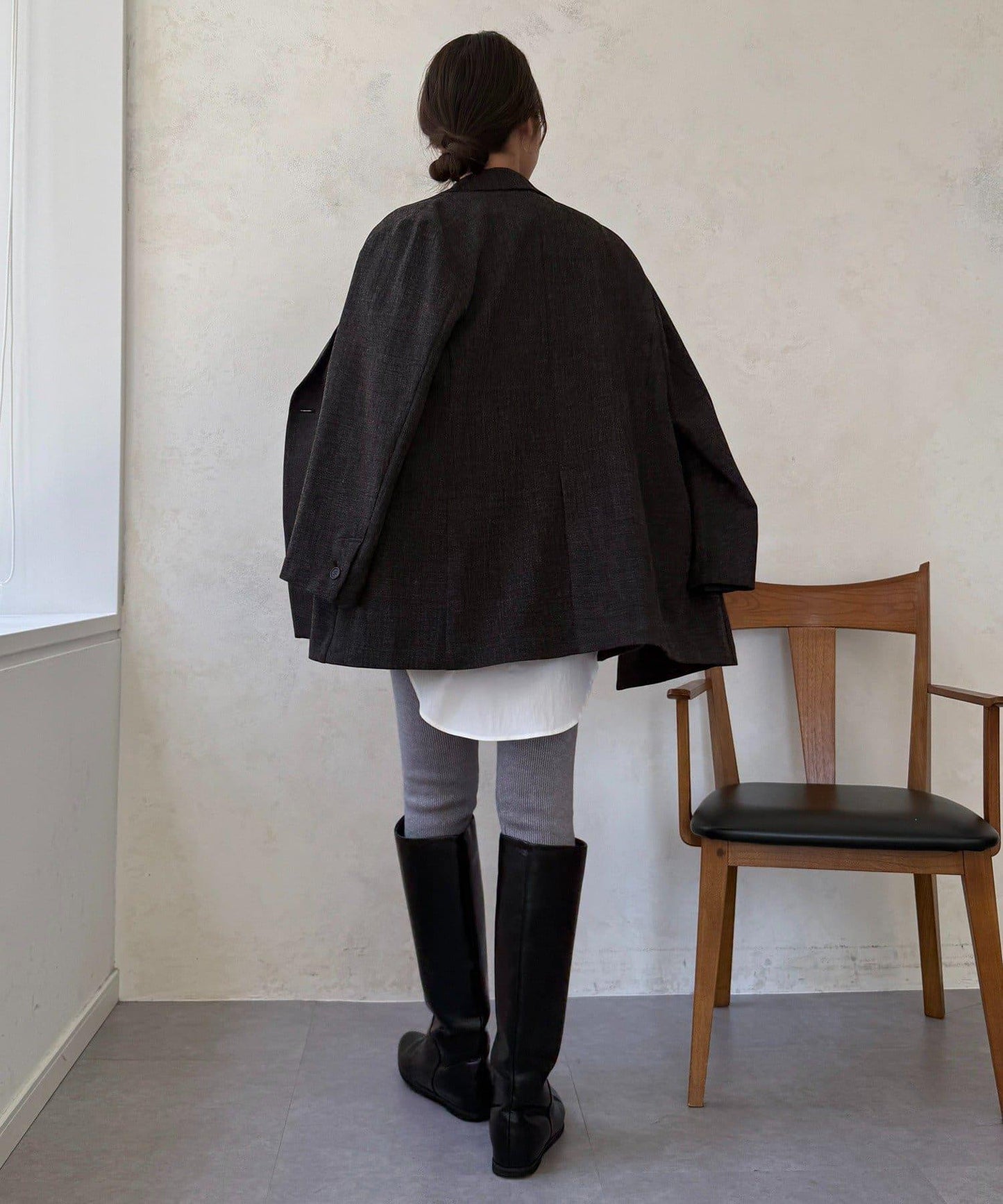 加絨針織打底褲