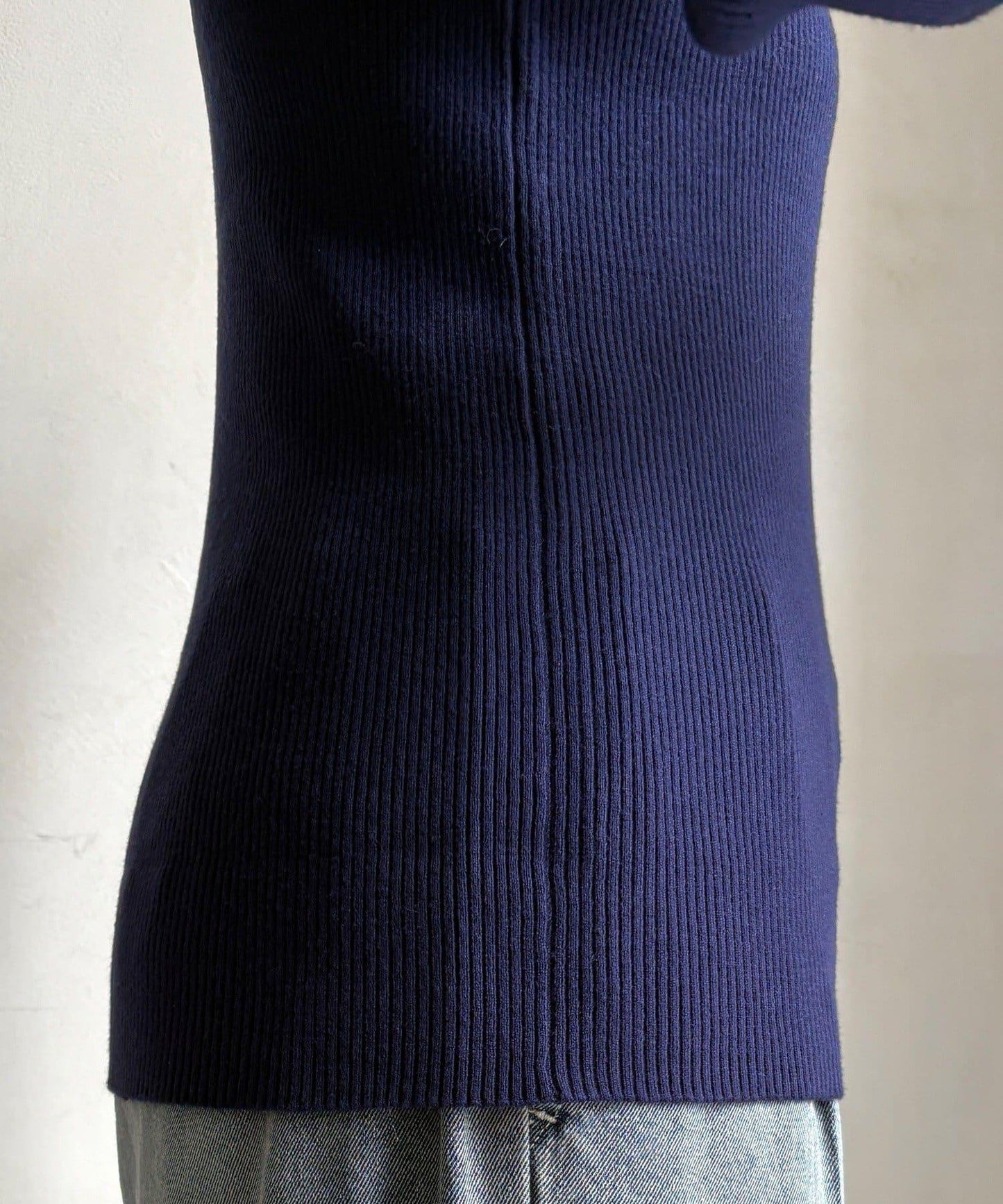 高領羅紋針織衫