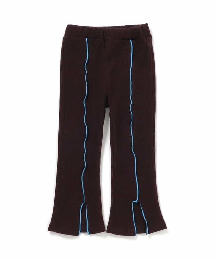 保暖荷葉邊喇叭打底褲 10分長度