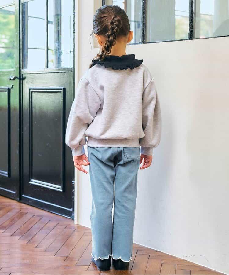 荷葉邊喇叭長褲 10分長度