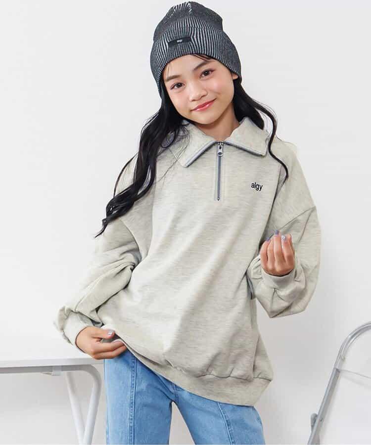 半拉鍊愛心寬鬆衛衣