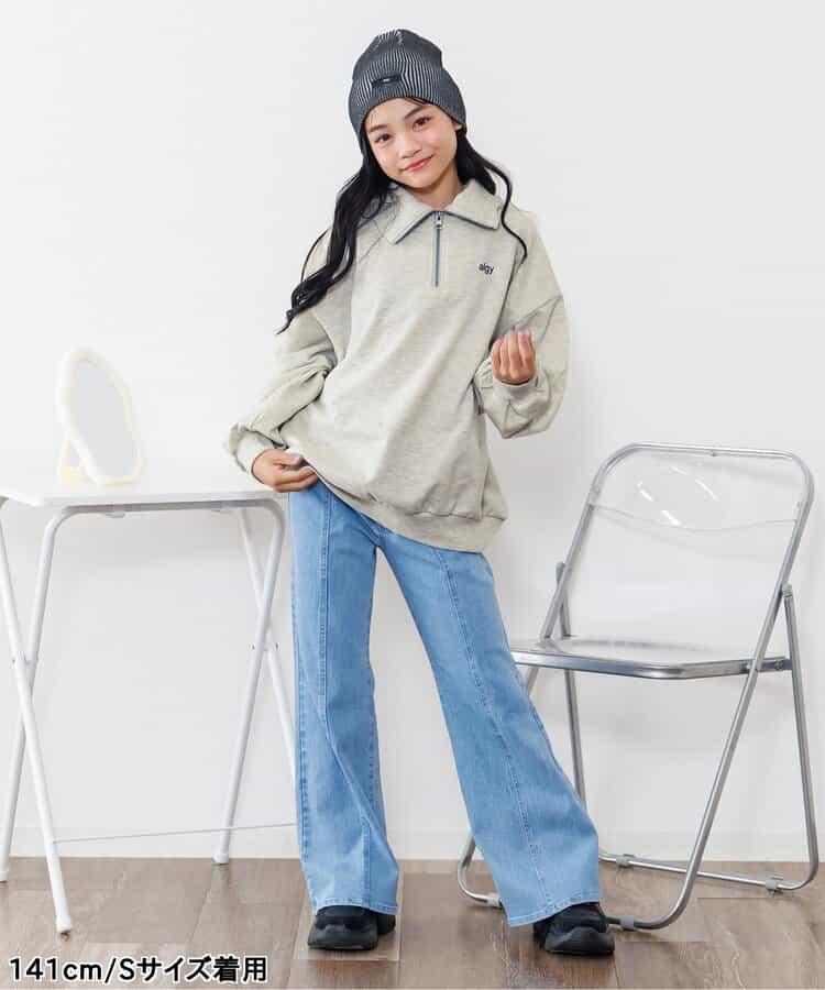 半拉鍊愛心寬鬆衛衣