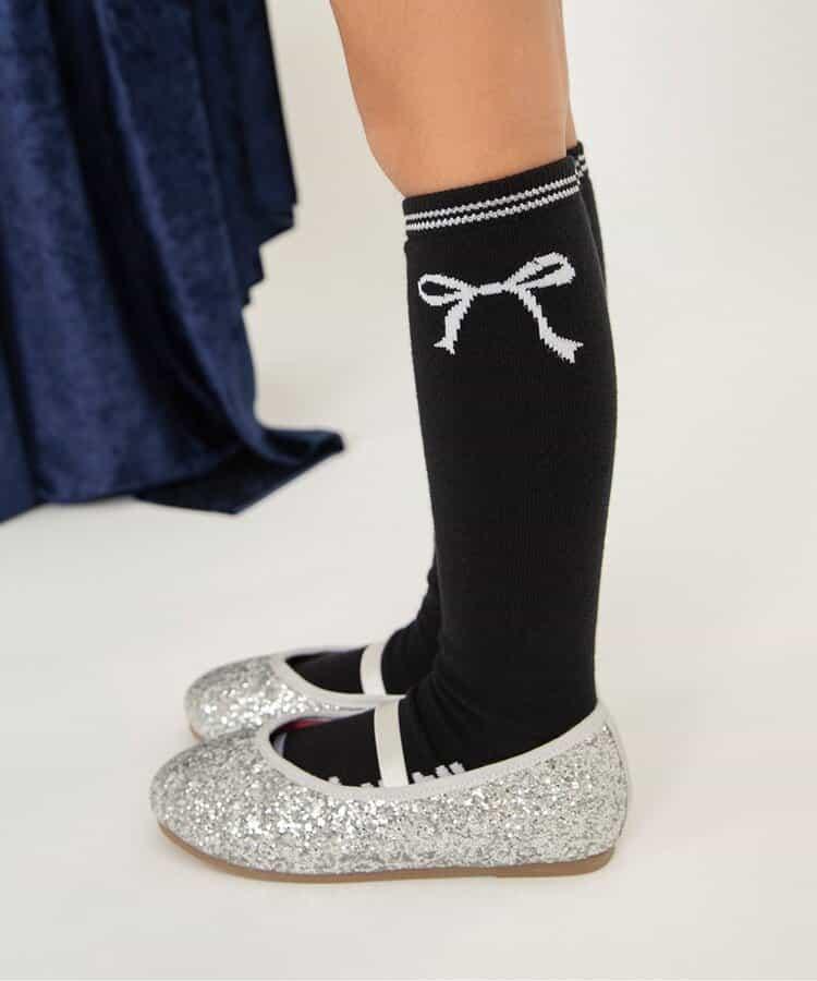 單點裝飾高筒襪