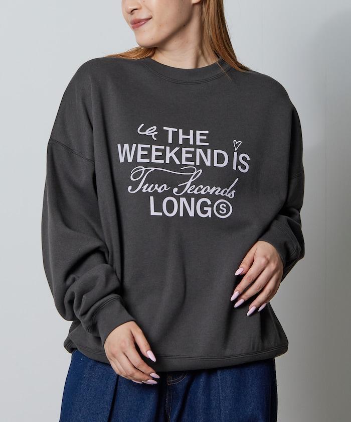 寬鬆版型前印花圓領衛衣 / THE WEEKEND