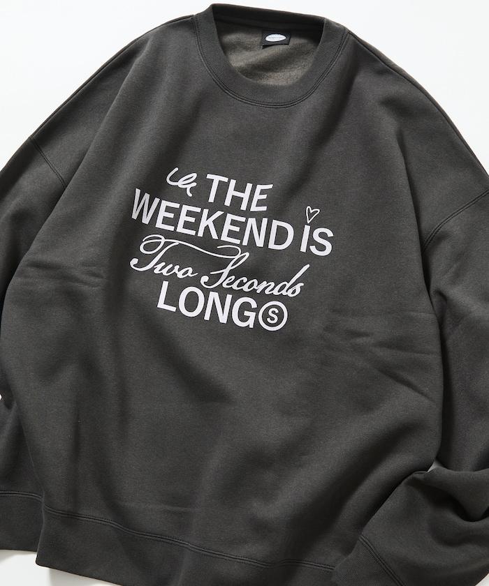 寬鬆版型前印花圓領衛衣 / THE WEEKEND