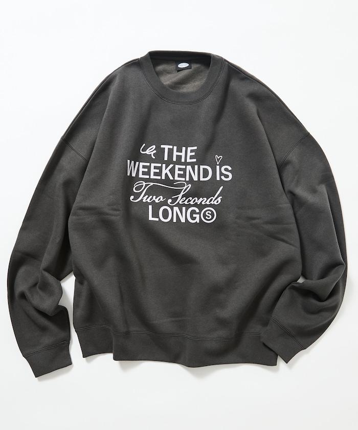 寬鬆版型前印花圓領衛衣 / THE WEEKEND