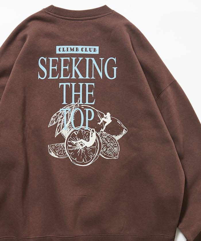 寬鬆版型背部印花圓領衛衣