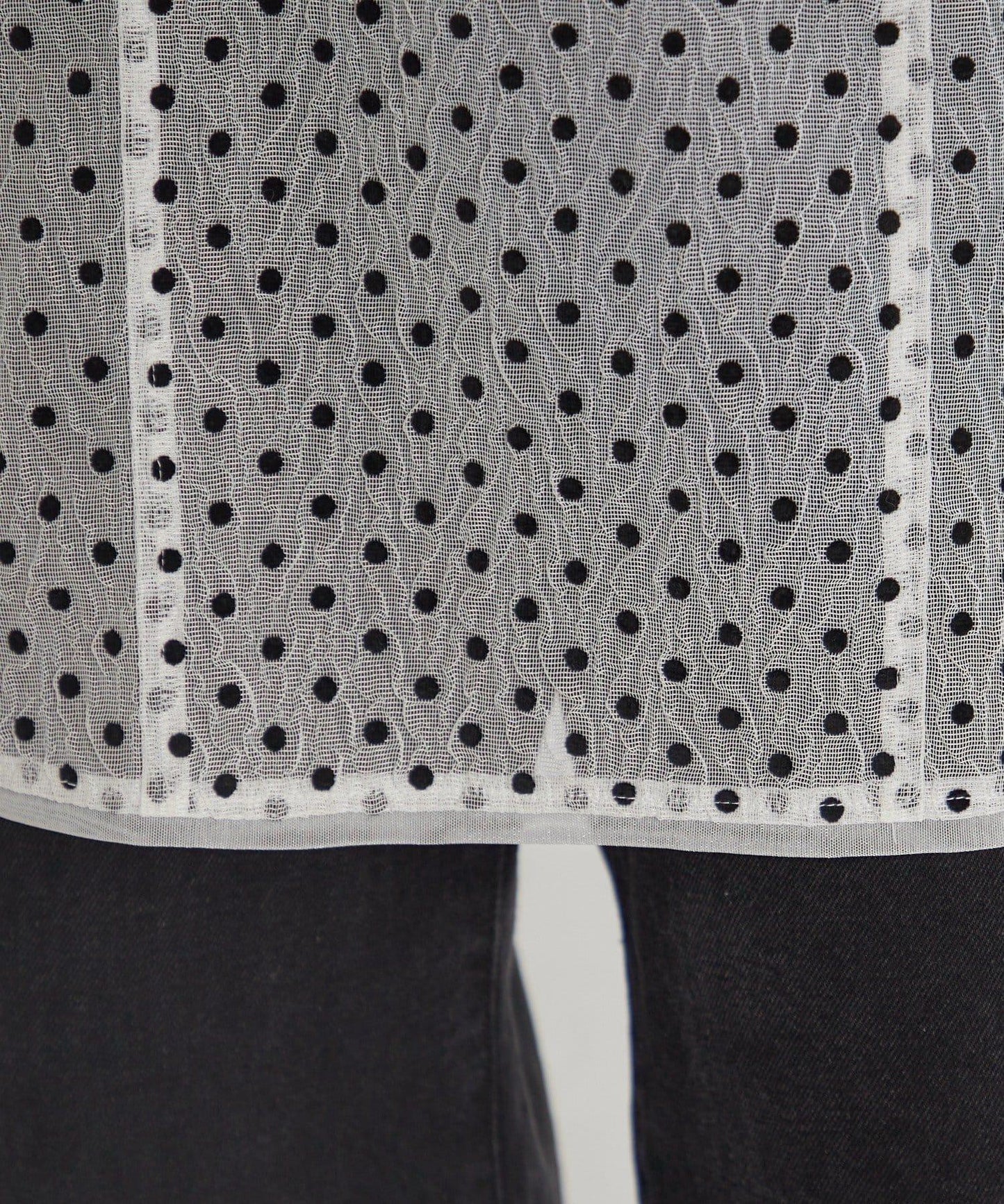 波點網紗吊帶長款上衣