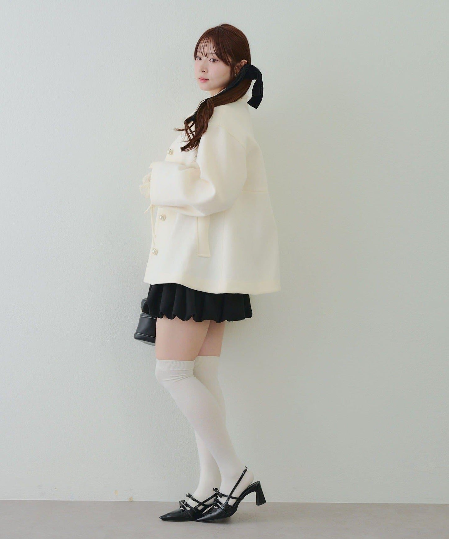 中長款荷葉邊下襬外套