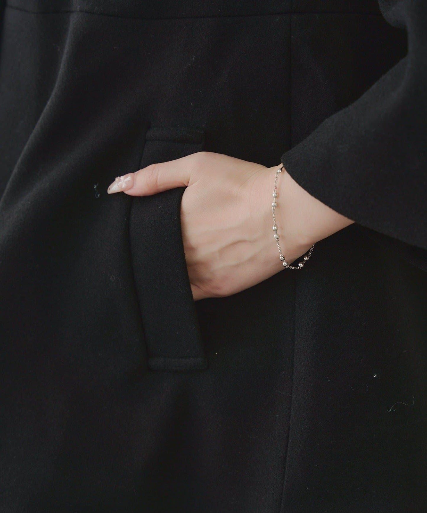 中長款荷葉邊下襬外套