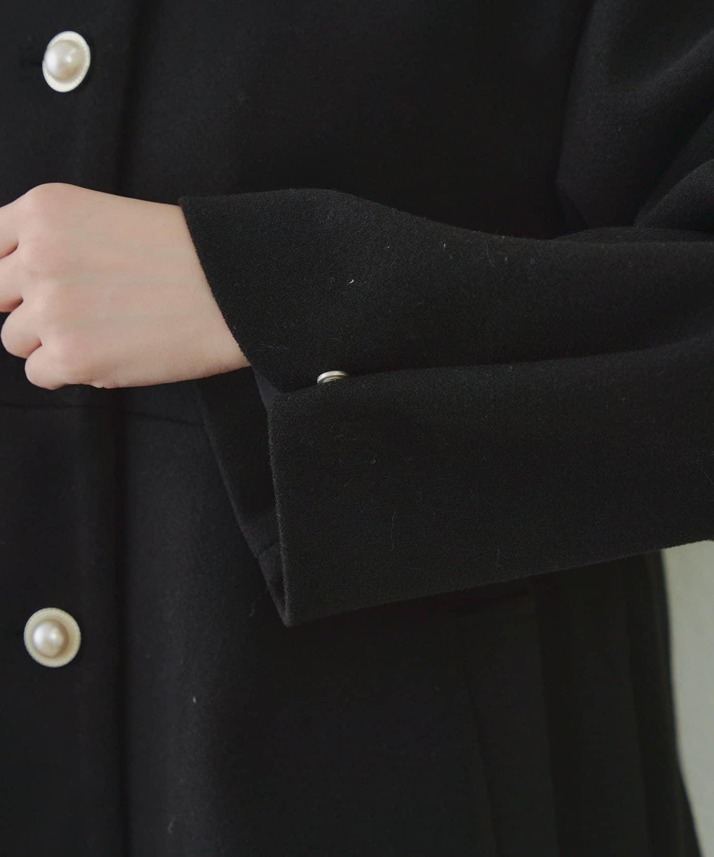 中長款荷葉邊下襬外套