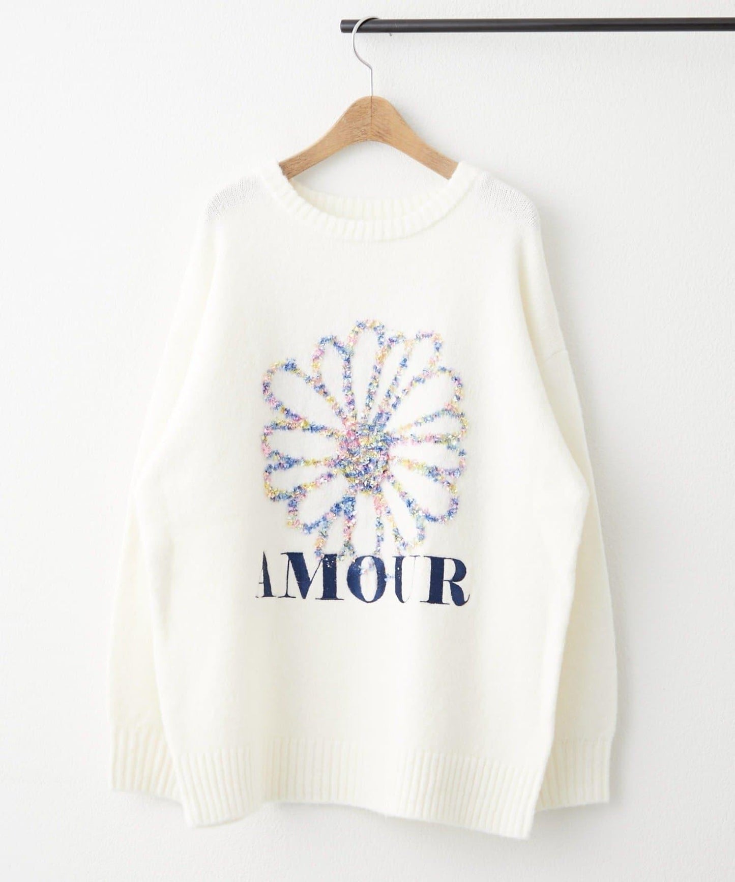 花卉提花針織衫