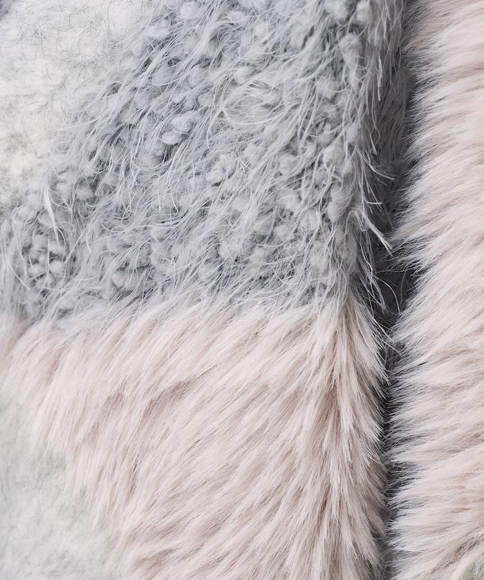 混紡紗線單色針織開衫