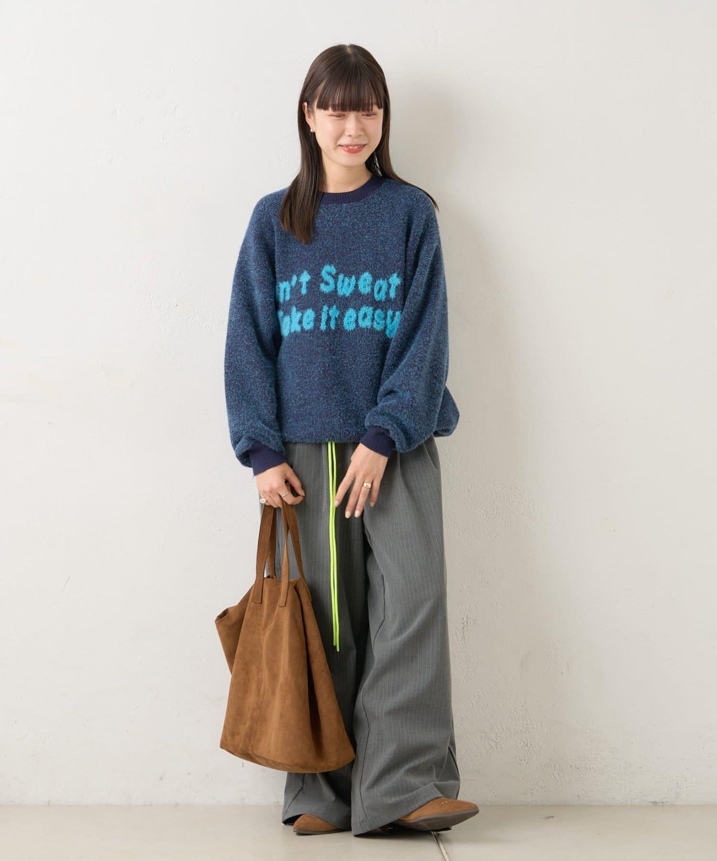 【WHIMSIC/2尺碼可選】細條紋寬鬆西裝褲