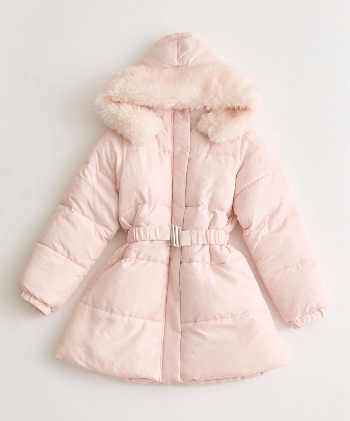 附腰帶中棉大衣