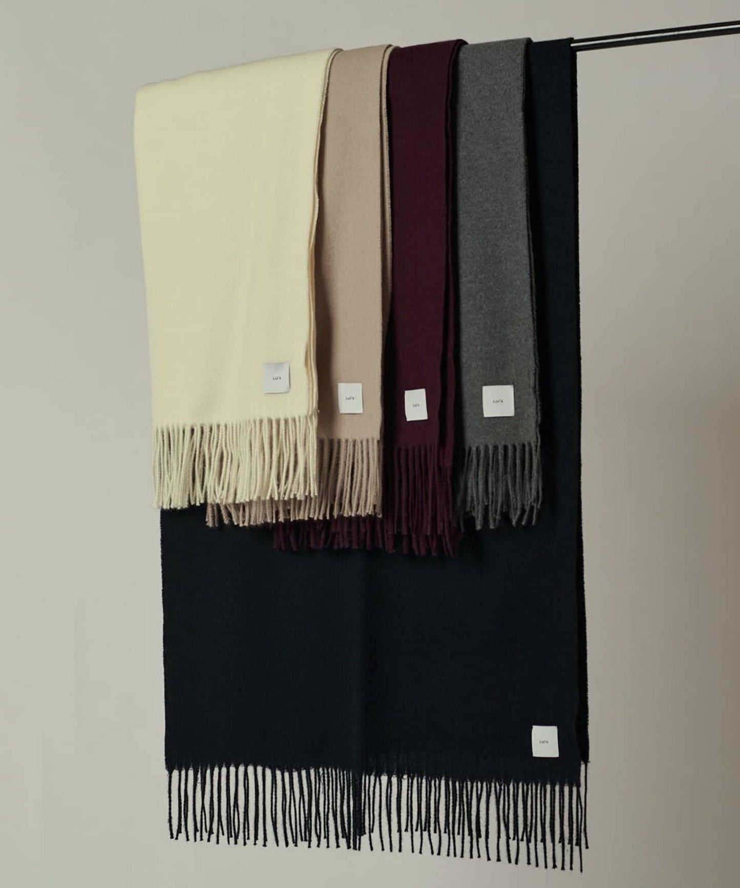 羊絨觸感彩色長款圍巾