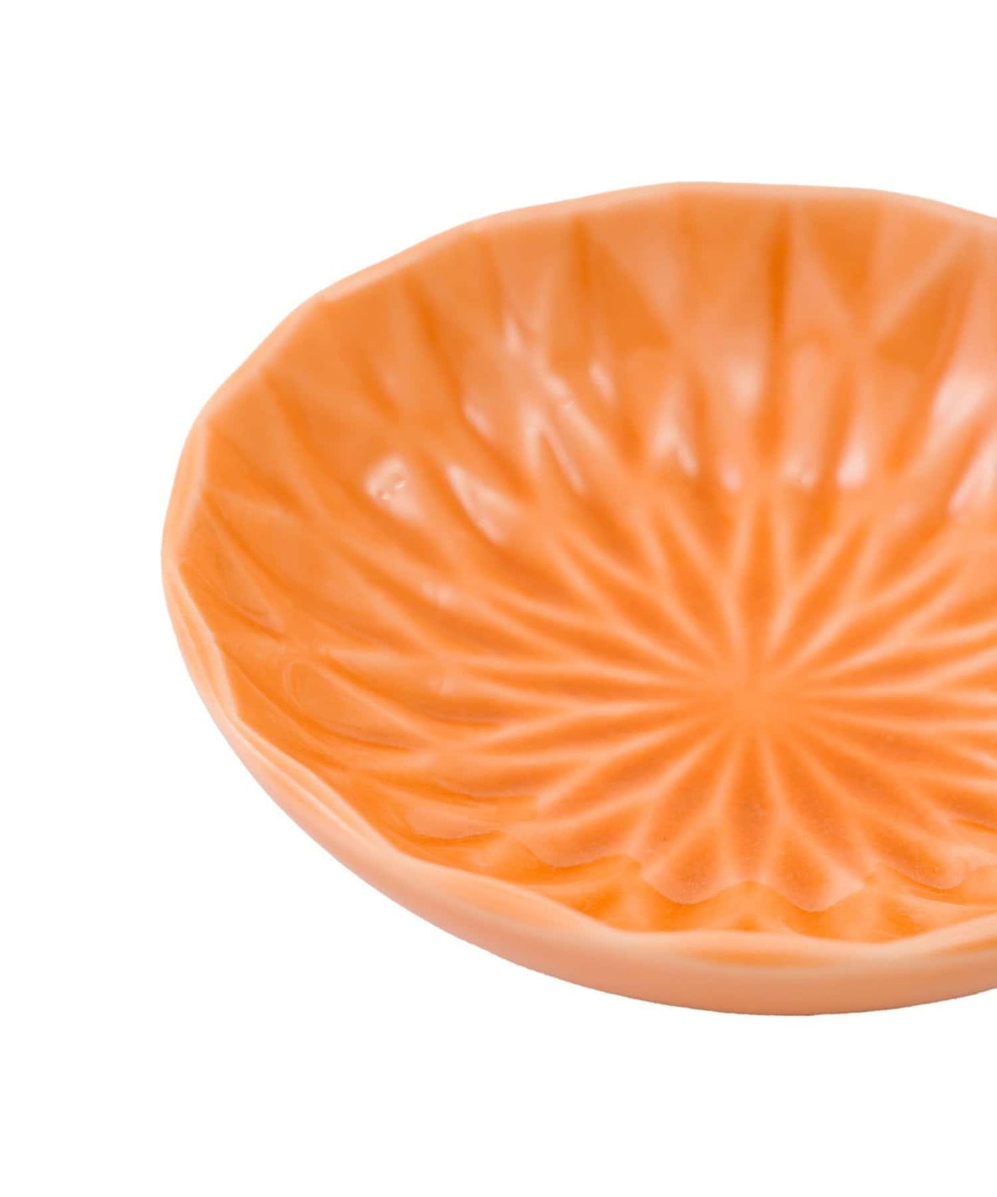 玻璃貫入小碟橙色/花開,新春餐具