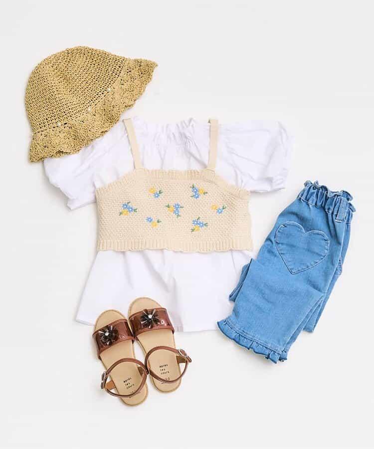 透明花朵裝飾涼鞋