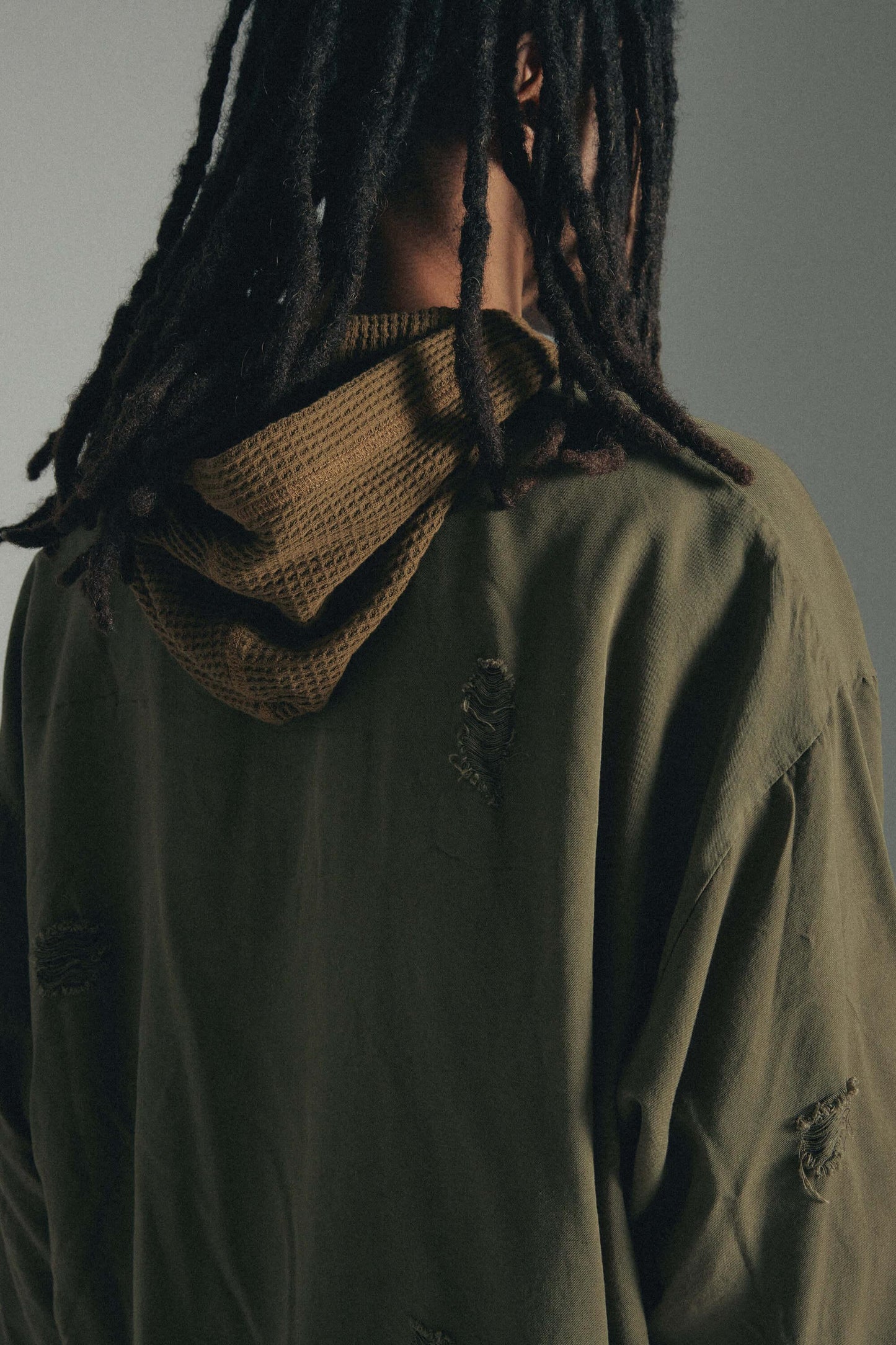 ARMY TWILL Waffle連帽衛衣