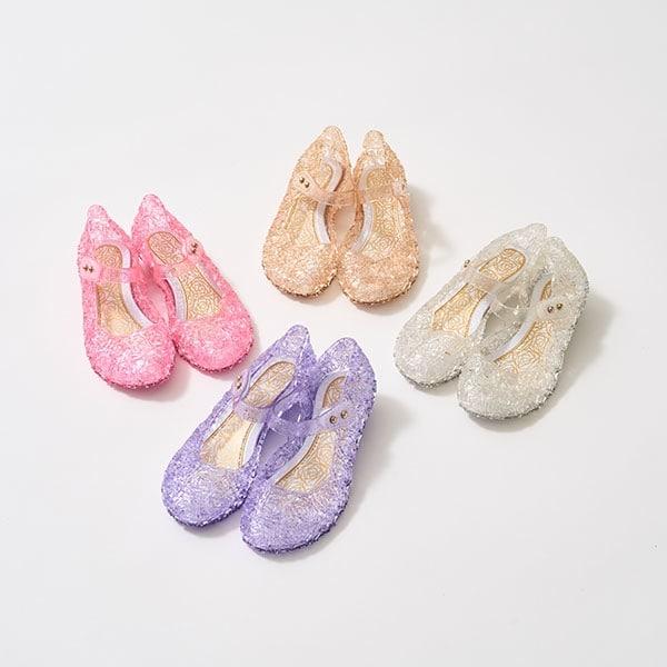 透明亮片橡膠單帶鞋