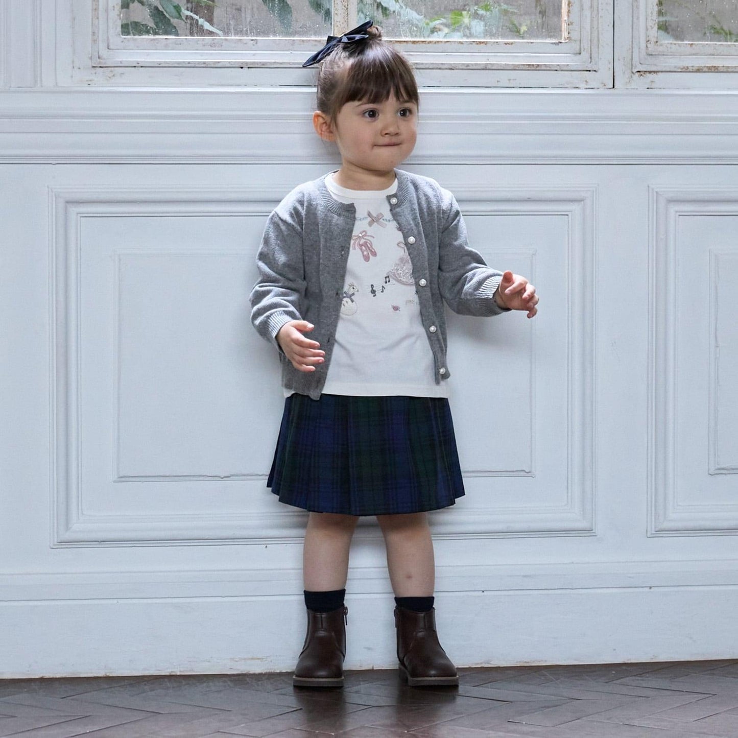 珍珠紐釦針織開衫