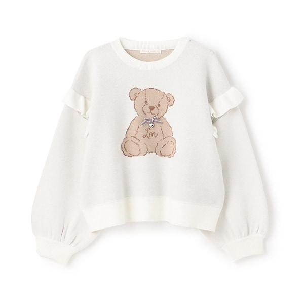 【Lycee mine 芭蕾系列】【如棉花糖般的穿著感】【可機洗】小熊提花毛衣
