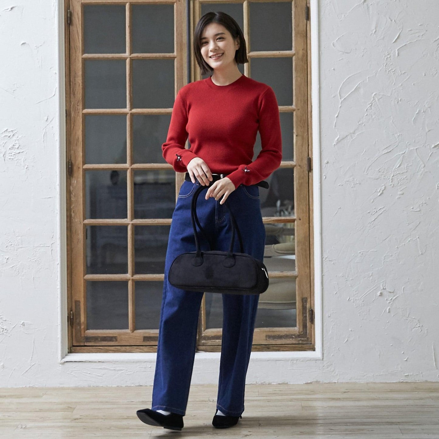 【リンク/フワもちっと】羅紋針織衫