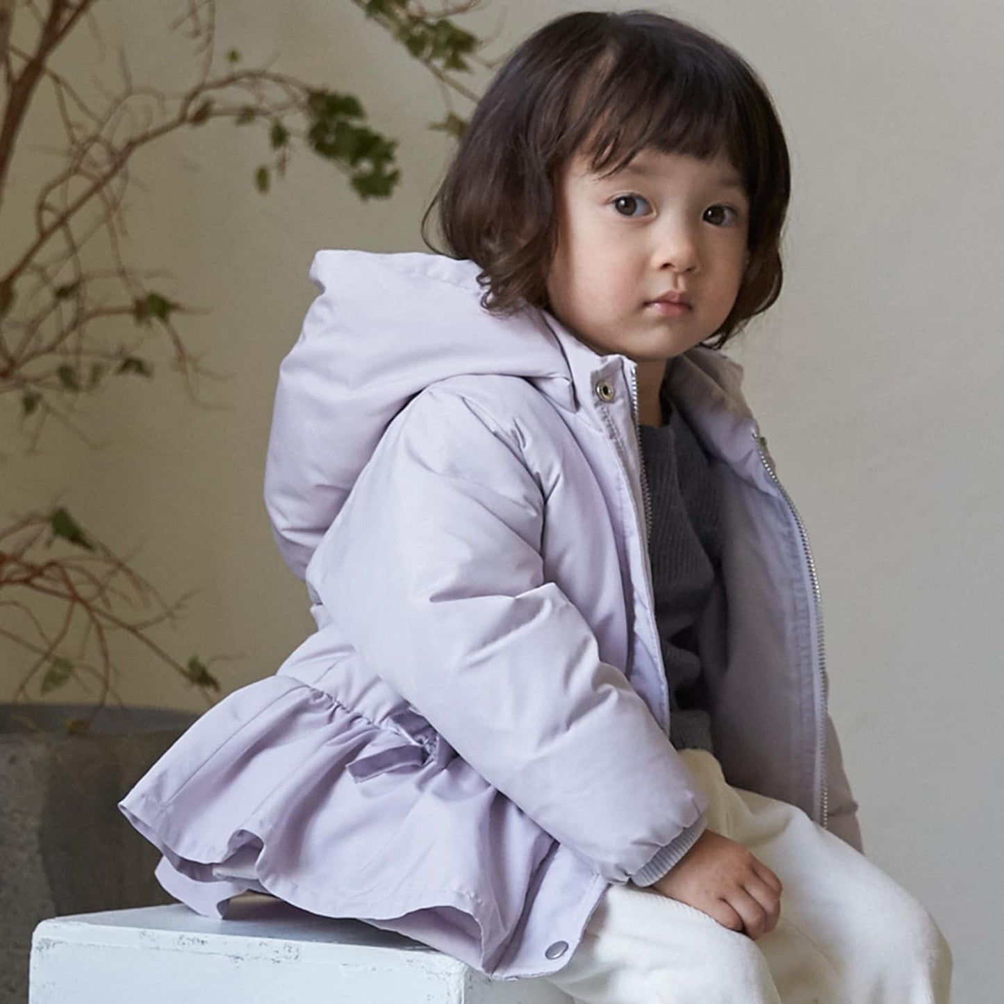 荷葉邊羽絨夾克