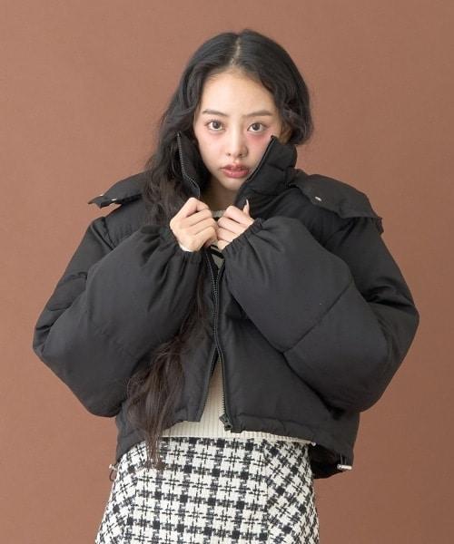 拼色加厚棉服【韓國時尚】