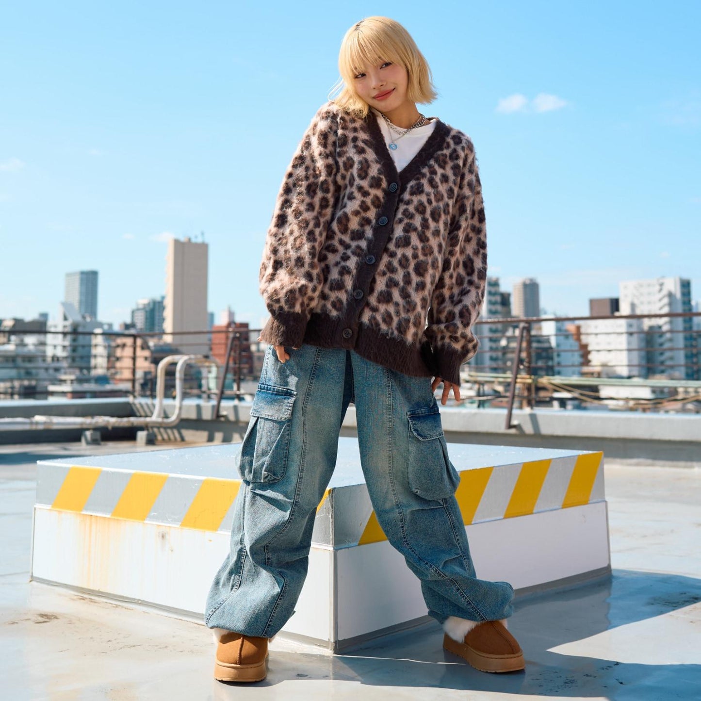 【LTXC】長毛絨寬鬆開衫