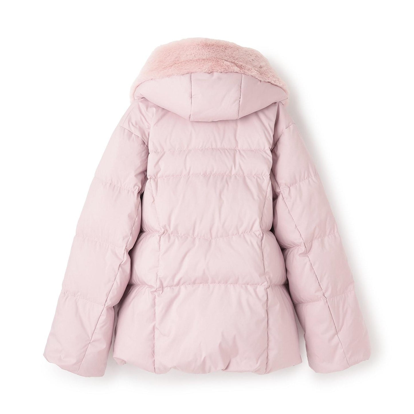 【防潑水】保暖仿毛連帽可回收羽絨夾克