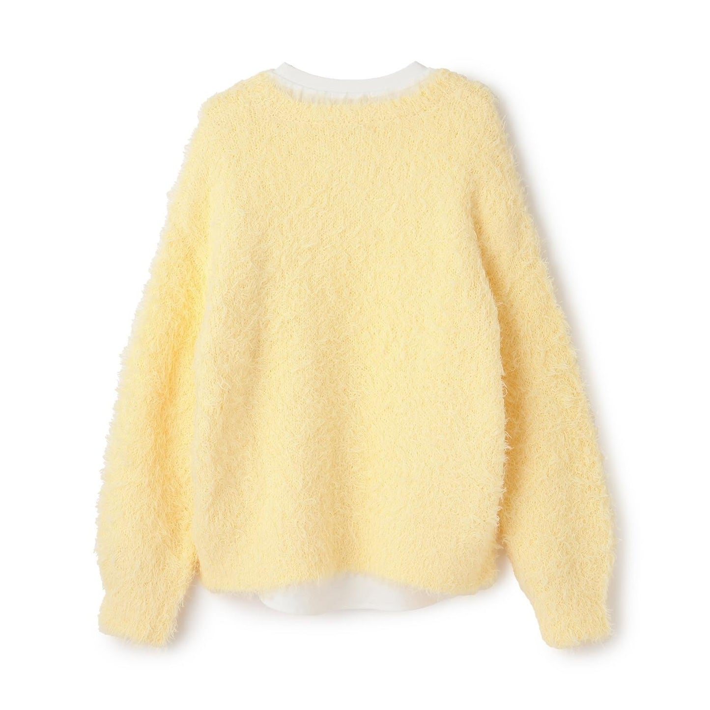 圈圈紗針織拼接長款上衣