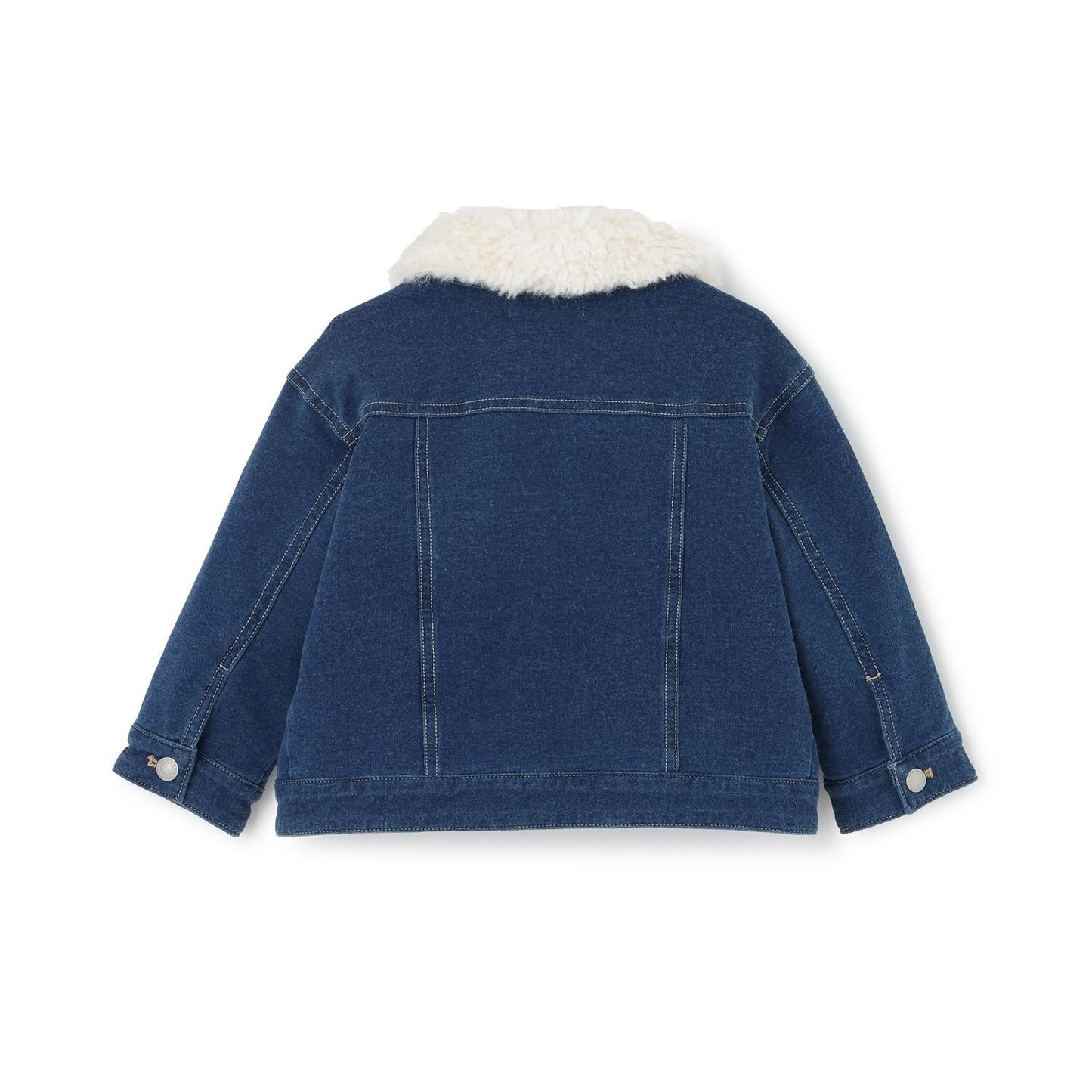 三穿法可拆卸圍巾針織牛仔夾克