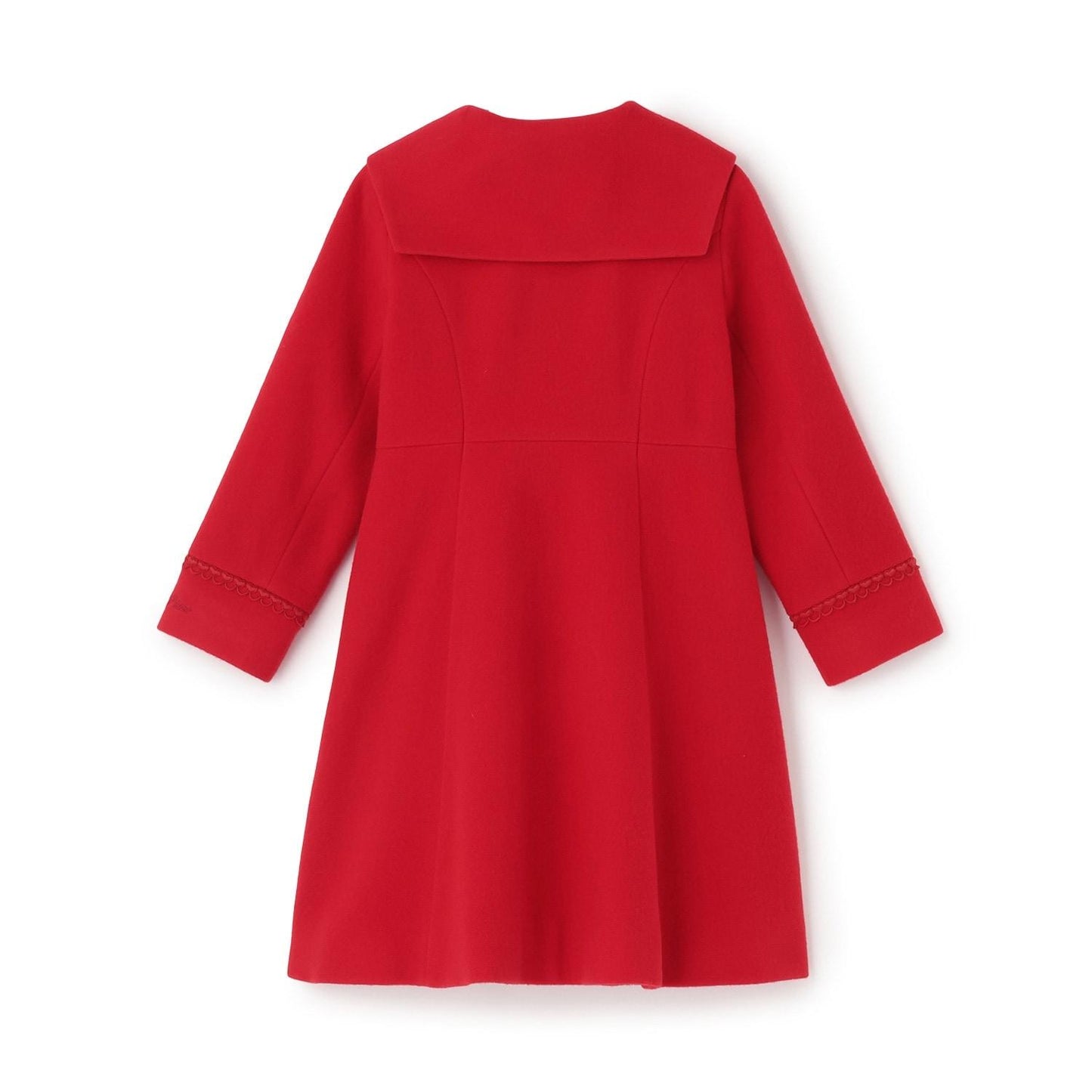 蝴蝶結領羊毛大衣