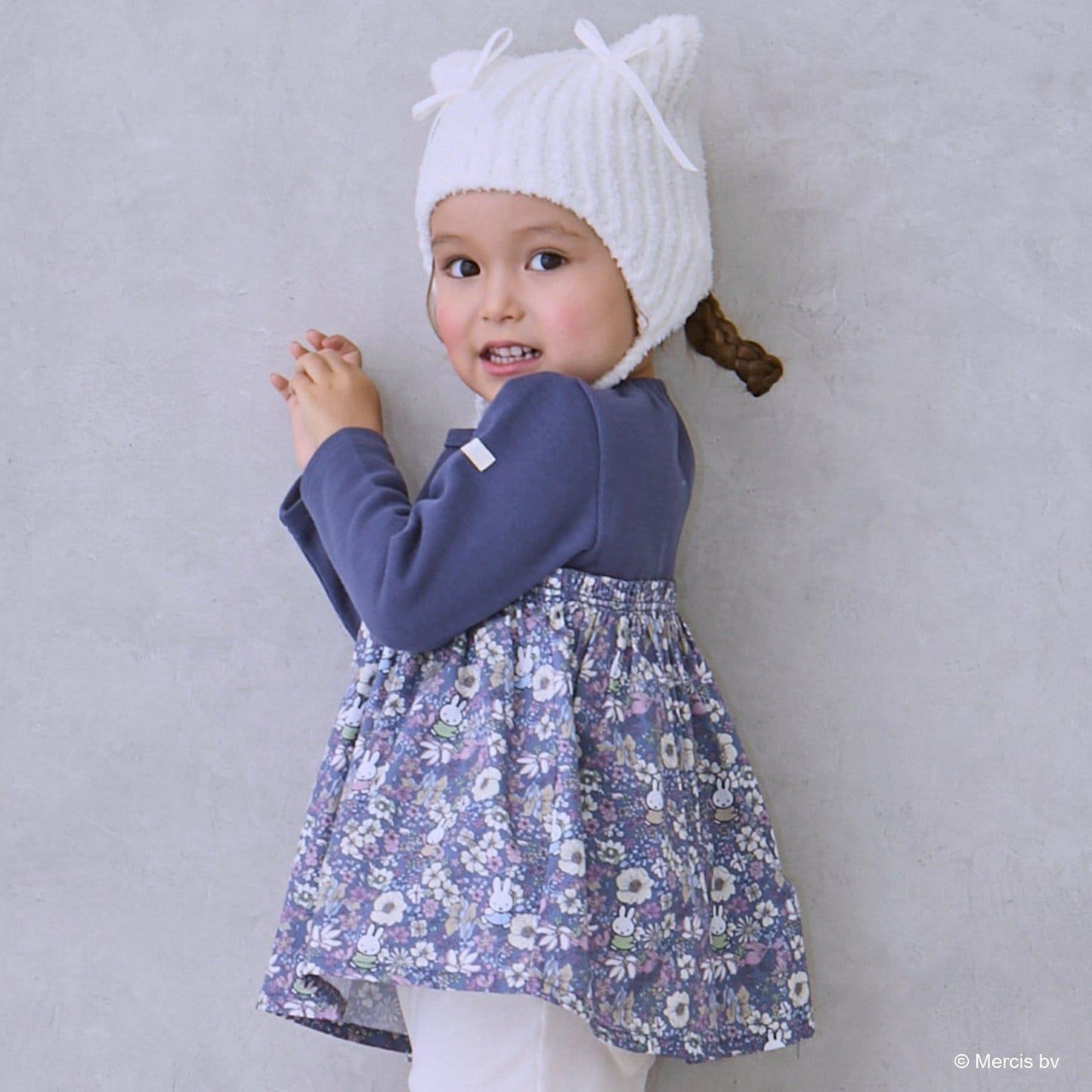 【《米菲》】花卉拼接長款上衣