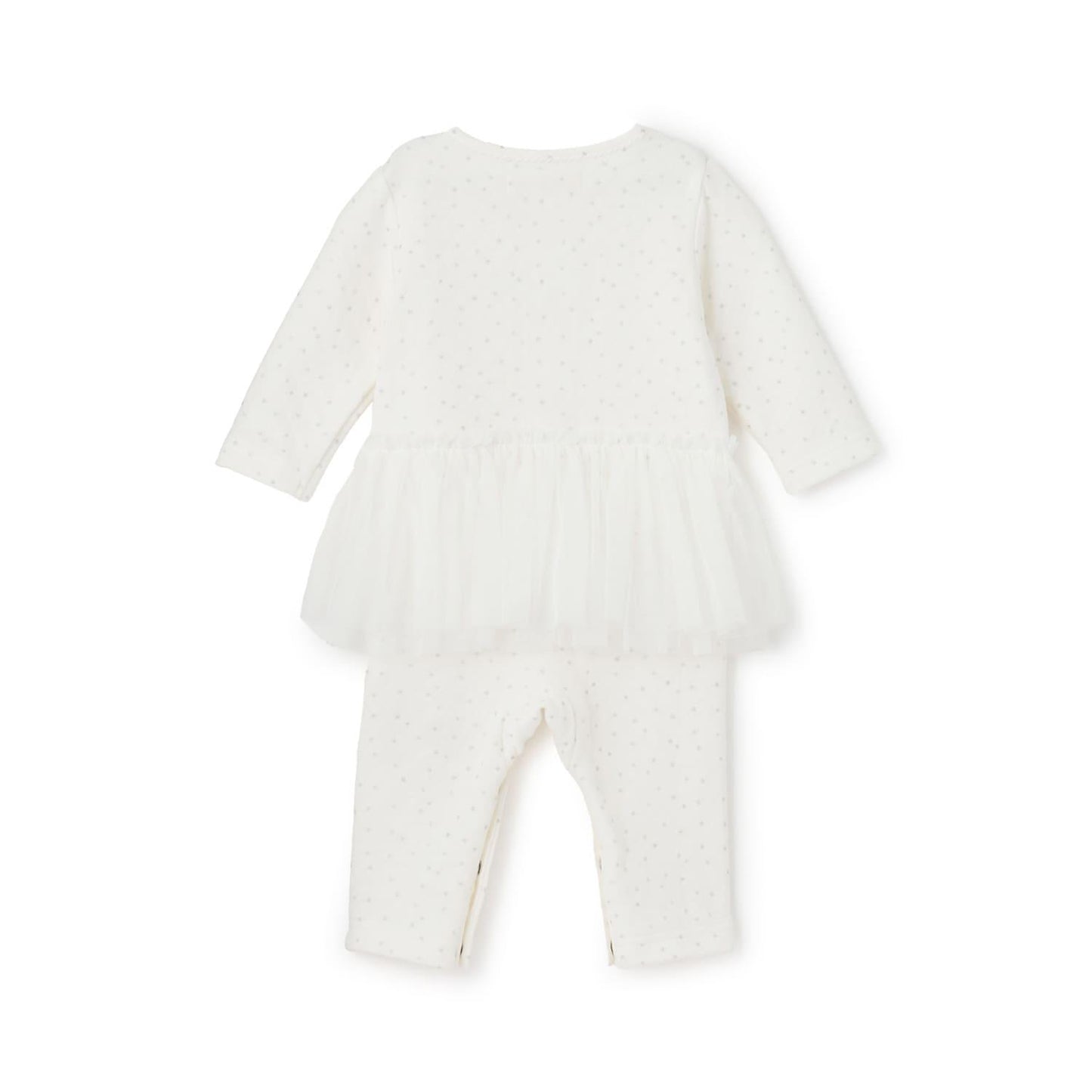 星塵絎縫網紗連體衣