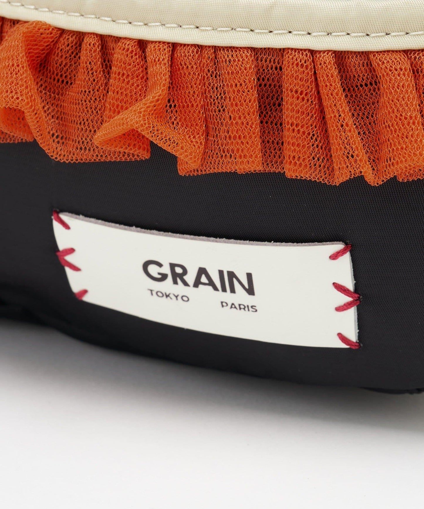GRAIN/グレイン 網紗荷葉邊設計 單手柄包