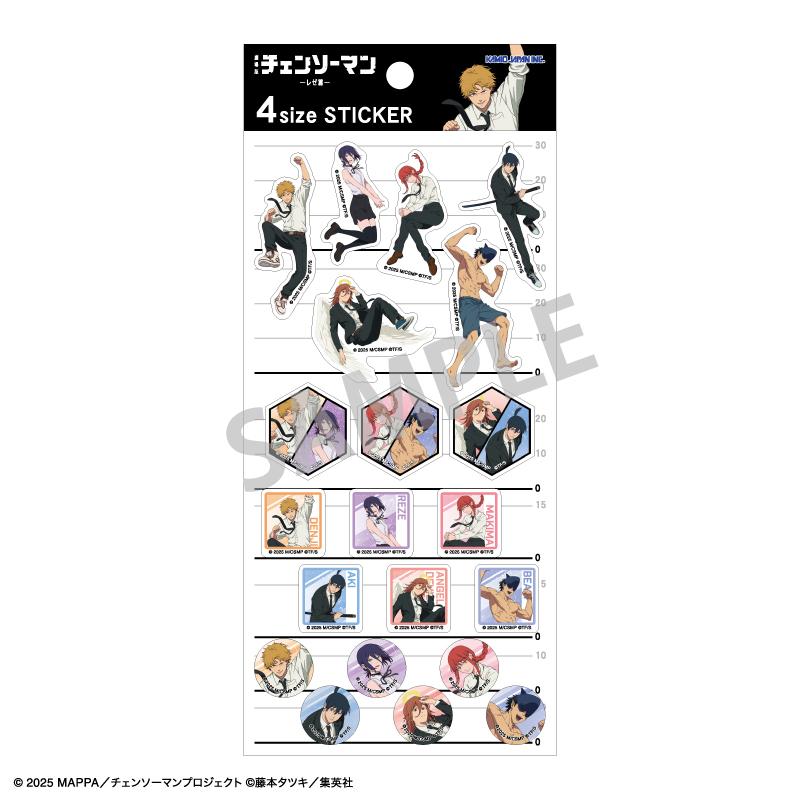 劇場版《電鋸人》レゼ篇(電鋸人) 4sizeステッカー 貼紙 A款