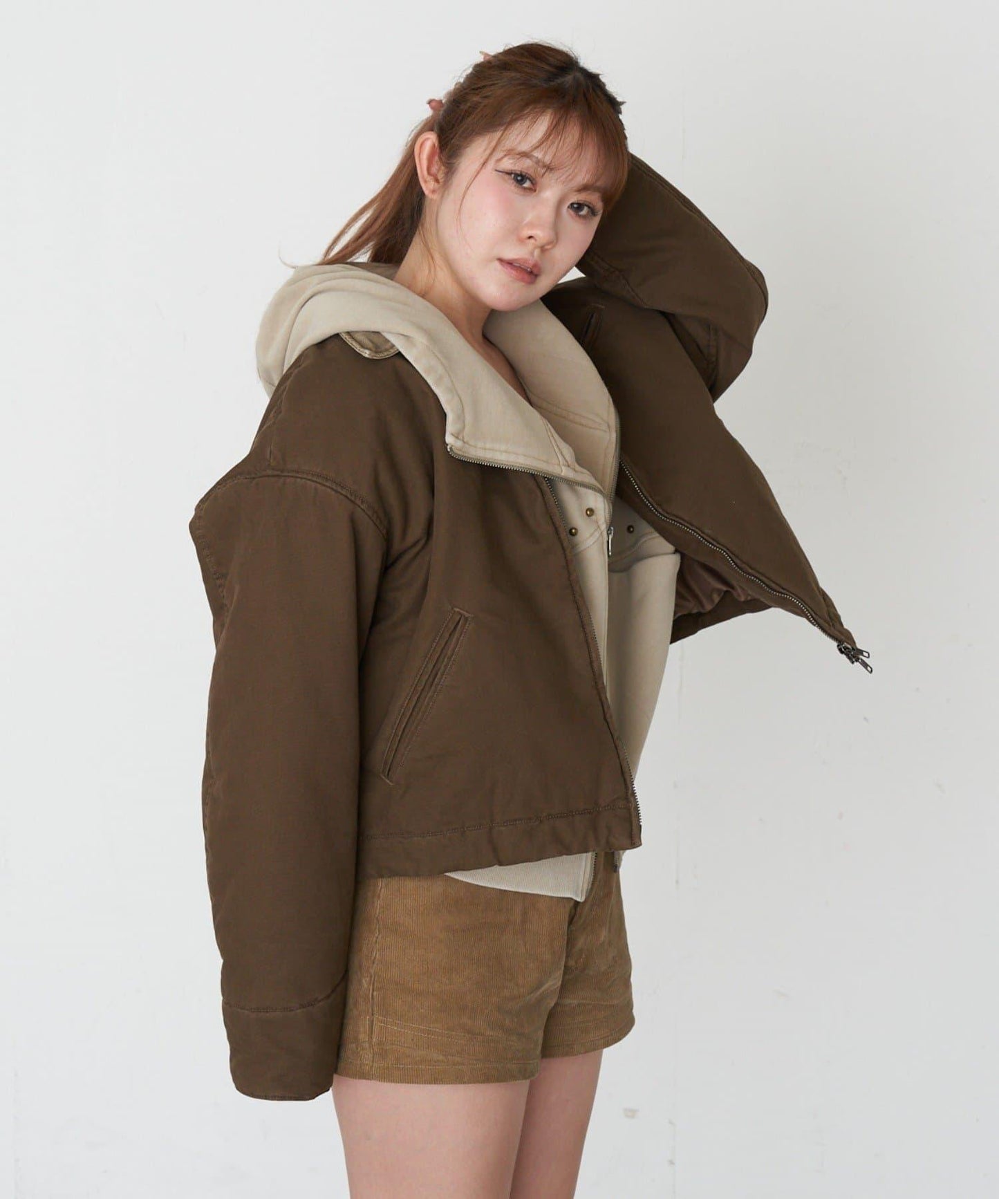 RAY CASSIN 做舊染色 蝙蝠袖 鉚釘 連帽衛衣