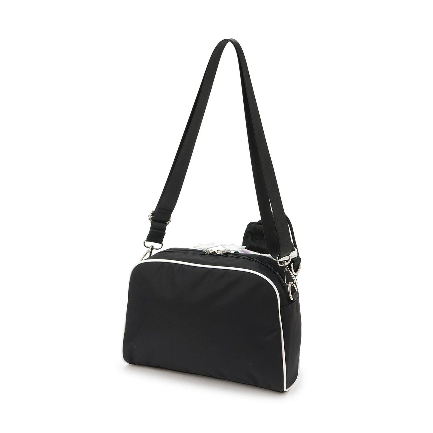 帶水瓶夾設計 多隔層 單肩包